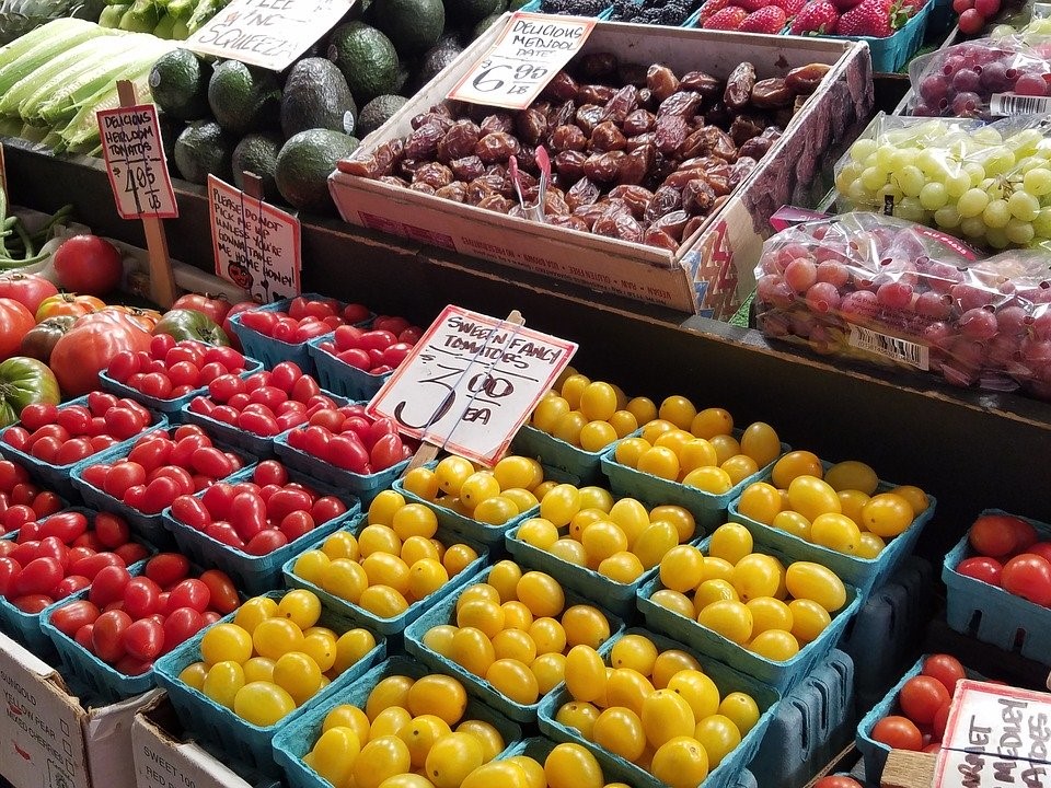 Farmers Market, Pike Place, Vegetables, Radishes