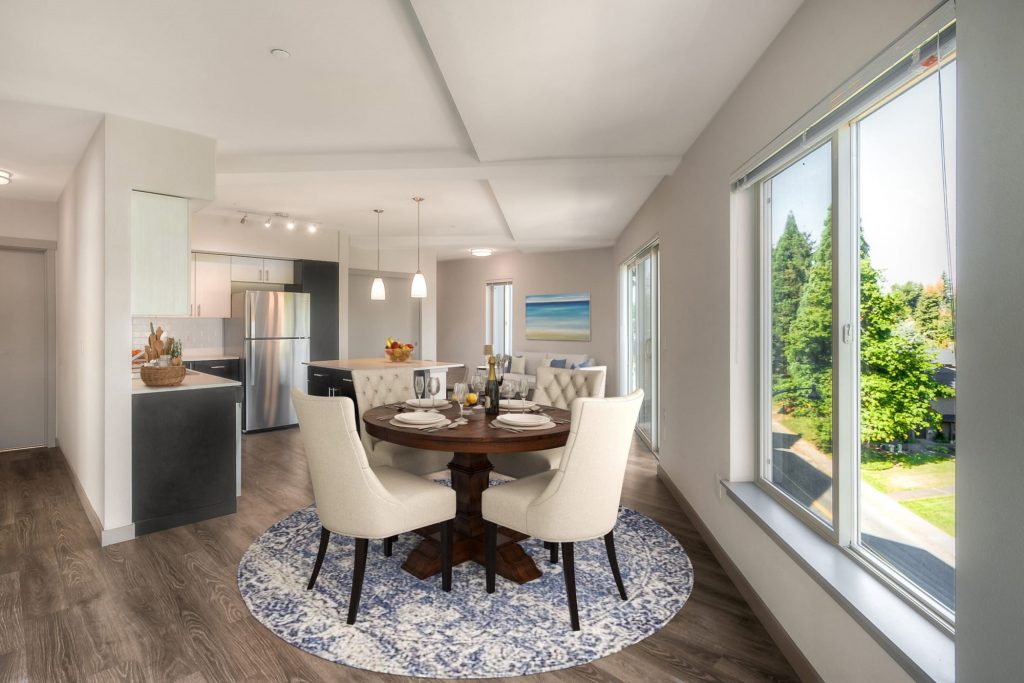 Dining area inside apartments in Newcastle